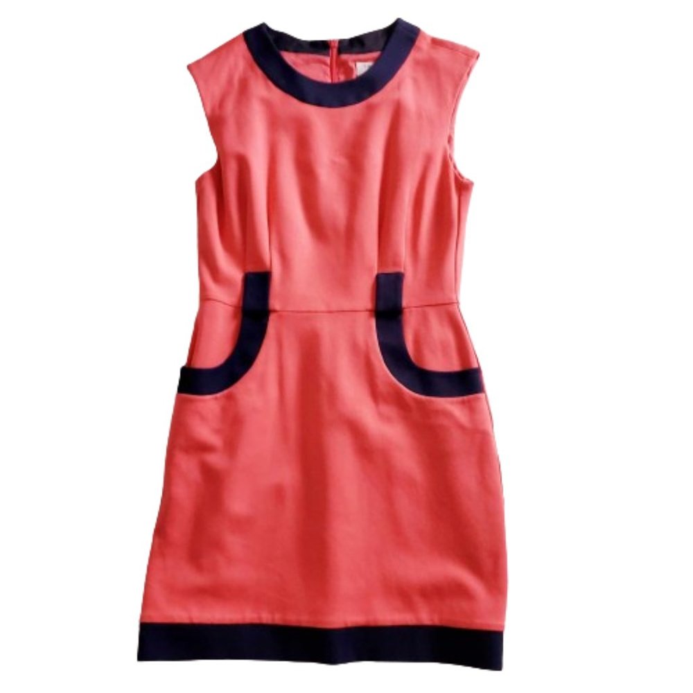 Trina Turk Coral and Navy Mini Dress
